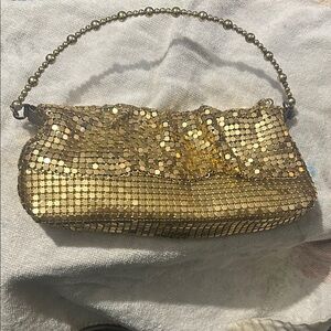 Glamorous Vintage 70’s Gold Mesh Evening Clutch